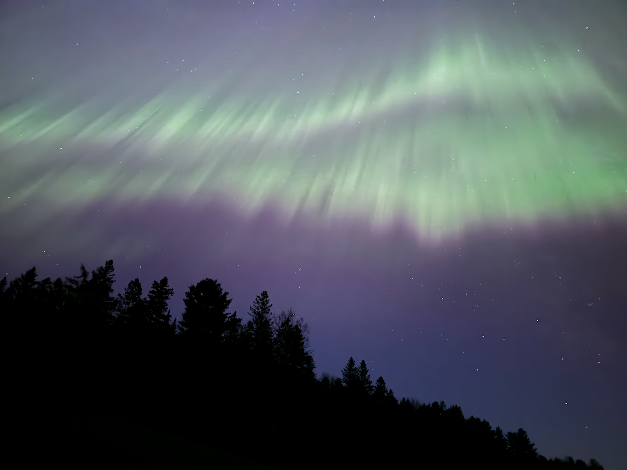 Stoke, beneath the Northern Lights